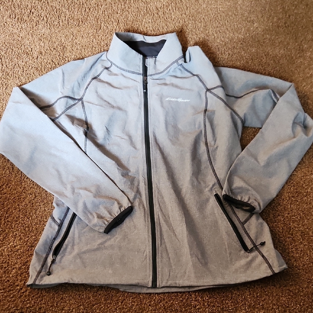 Eddie Bauer Gray Ski Jacket Soft Shell Performance
